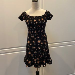 Black floral summertime dress size M